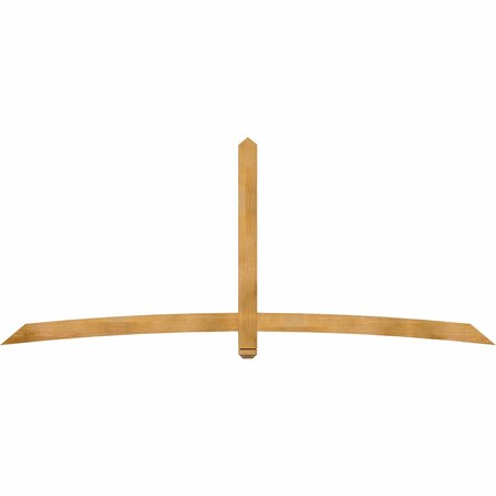 Ekena Millwork Bellingham Rough Sawn Timber Gable Bracket, Western Red Cedar, 108"W x 45"H x 2"D x 4"F, 10/12 Pitch GBW108X45X0204BEL00RWR